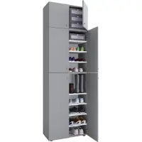 VCM XXL Armoire à chaussures en bois Armoire à chaussures Lona 9f A XXL Armoire à chaussures en bois Armoire à chaussures Lona 9f A