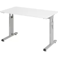 Hjh OFFICE PRO VOS612/W Bureau Mini Office série O blanc/argenté