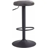 Wohnling Chaise en daim gris tabouret sans dossier 58 - 79 cm |