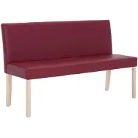 vidaXL Banc 139,5 cm Rouge bordeaux Similicuir