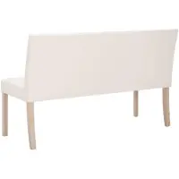 vidaXL Banc 139,5 cm Crème Similicuir
