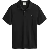 Gant pour homme. 2210 Polo Piqué Regular Fit Shield noir (XS), Casuel, Coton, Manche courte