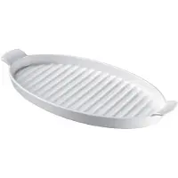 HorecaTraders Plateau de service | Porcelaine | Blanc | 40 x 20 cm