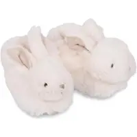 Doudou et Compagnie Lapin Bonbon Chaussons avec hochet Taupe
