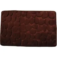 MSV Tapis de bain Microfibre PEBBLE 40x60cm Chocolat