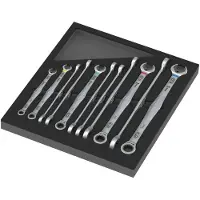Wera 05150125001 Jeu De 12 Pièces 9735 6007 Joker Set 1 Jeu De Clés À Cliquet Et À Douille Dans Un Insert En Mousse - 8-19 Mm