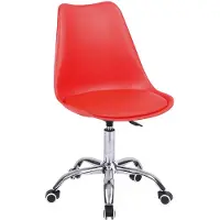 Happy Garden Chaise de bureau réglable en hauteur rouge ANNE