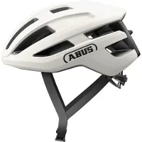 ABUS Casque de vélo de route PowerDome - casque de vélo léger avec un système de ventilation intelligent et un profil aérodynamique - Fabriqué en Italie - pour femmes et hommes - blanc cassé, taille S