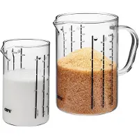 GEFU Jeu de gobelets gradués 2pcs., Verre mesureur, Transparent