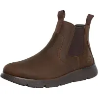 SKECHERS pour homme. 205227 Augustino Paulo bottines en cuir marron (43), Plat, Aucun, Casuel