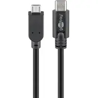 Goobay 67993 USB cable USB 2.0 1 m Micro-USB B USB C Black