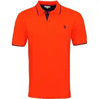 U.S. POLO ASSN. T-Shirt orange fluo / noir