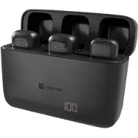 Natec Microphone Sans Fil Pour Caméra 2x Hopper Usb C