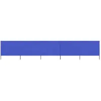 vidaXL Tissu brise-vent 5 pièces 600 x 80 cm bleu azur