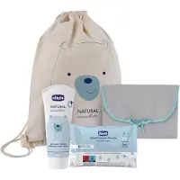 Chicco Natural Sensation Tapis de change + crème pour le change 4in1 100ml + lingettes nettoyantes 16 pièces