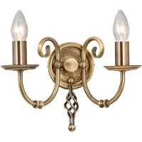Elstead Lighting Applique murale Artisan en laiton vieilli, 2xE14x60W, métal, dimensions : 18,5 x 30 x 15 cm, IP20, Elstead