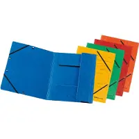 Herlitz Chemise à rabats easyorga, A4, carton Colorspank couleur 3 rabats, 2 élastiques pratiques, sch (A4, 10x)