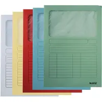 Leitz Chemise à fenêtre, format A4, carton, assorti,