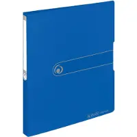 Herlitz Classeur à anneaux easy orga to go, A4, 2 anneaux, bleu opaque D-Combi-mécanisme, largeur du dos : (A4, 27 mm, 1 pcs)