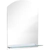 Super Merchant Miroir mural avec étagère 50x70 cm Verre trempé