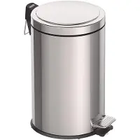 Tramontina Seau de rangement, poubelle, récipient à déchets, en acier inoxydable, 12 litres, modèle 94538-112 (BRASIL)
