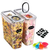 YASHE Lot de 2 boîtes de conservation hermétiques, 3,7 L chacune