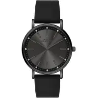 s.Oliver Montre pour homme - Ronde - Noire - 18 mm - Élégante montre pour homme en métal avec bracelet