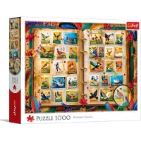 Trefl Puzzle 1000 pièces « Collection de timbres - Atlas des oiseaux »