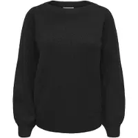JDY Femmes, Pull-over, Jdyrue Glitter L/S Boat Pullove Knt Noos, Noir, (M)