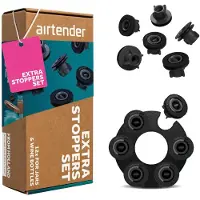 Airtender Set Of 12 Nanostoppers Clips Gift Box Vacuum Pump Argenté