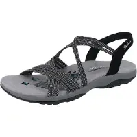 SKECHERS Sandales 'Reggae Slim - Turn It Up' noir