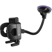 Forcell Support Voiture Smartphone Fixation à ventouse Bras long 27 cm Noir