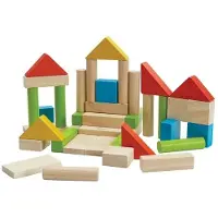 Plantoys Jouets en bois Colorful 40 Unit Blocks