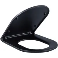 Qeramiq Dely Abattant WC - fermeture douce - démontage rapide - mince - noir mat E13/A15 thin matt black