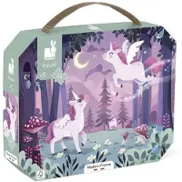 Janod Puzzle en carton Licornes 54 pièces