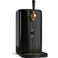 Klarstein FrostBrew Tireuse à Bière - Système de Pression CO₂, Fûts 5L, Refroidissement Thermoélectrique 3-12°C, Levier de Tirage, Noir/Or