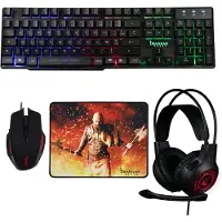 Konix Drakkar KX DK PACK 4 EN 1 ROGUE, filaire, USB, AZERTY, LED RGB, noir, souris incluse