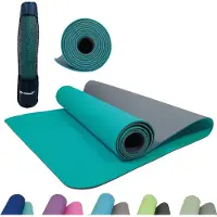 Schildkroet SCHILDKRÖT 960268 SCHILDKRÖT Tapis de yoga BICOLOR, 4 mm, pétrole/anthracite