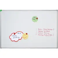 Franken Tableau blanc U-Act!Line - laqué - l. 400 x H 300 mm - avec auget