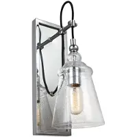 Quintiesse Applique murale Loras chromée 1xE27x60W en métal, dimensions : 44,1 x 14,6 x 21,9 cm, IP20,