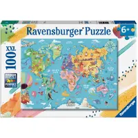 Ravensburger Puzzle Ravensburger XXL La carte du monde 100 pièces
