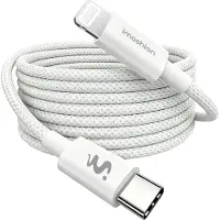 IMoshion Câble USB-C vers Lightning Tressé 30 W - 2 mètres - Blanc
