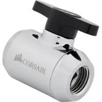 Corsair Adaptateur Hydro X Series XF Robinet d'arrêt à bille, Raccord, Argent
