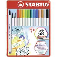 Stabilo Pen 68 brush Stylo feutre Premium (15x)