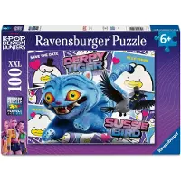 Ravensburger Puzzle pour enfants, 100 pièces XXL - Thème : Chasseurs de démons KPop - Motifs : Tigre maladroit et oiseau Sussie