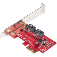 StarTech.com .com Carte PCI Express SATA 2 ports - Carte Contrôleur PCIe SATA - 6Gbps - ASM1166 Non-RAID - Convertisseur PCI Express 3.0 vers SATA - Connecteurs SATA Empilés - Carte d'Extension SATA