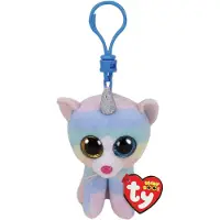 TY Porte-clés en peluche Beanie Boo's Clip Heather Le chat Licorne
