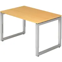 Hjh OFFICE PRO REGO 12 S - 120 x 80 hêtre/argent, réglable en hauteur