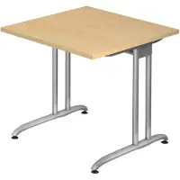 Hjh OFFICE PRO BS08 Schreibtisch ahorn quadratisch
