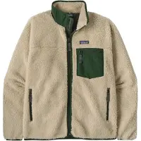 Patagonia - Veste polaire chaude et coupe-vent - M's Classic Retro-X Jkt Dark Natural w/Treeline Green - Taille M - Beige